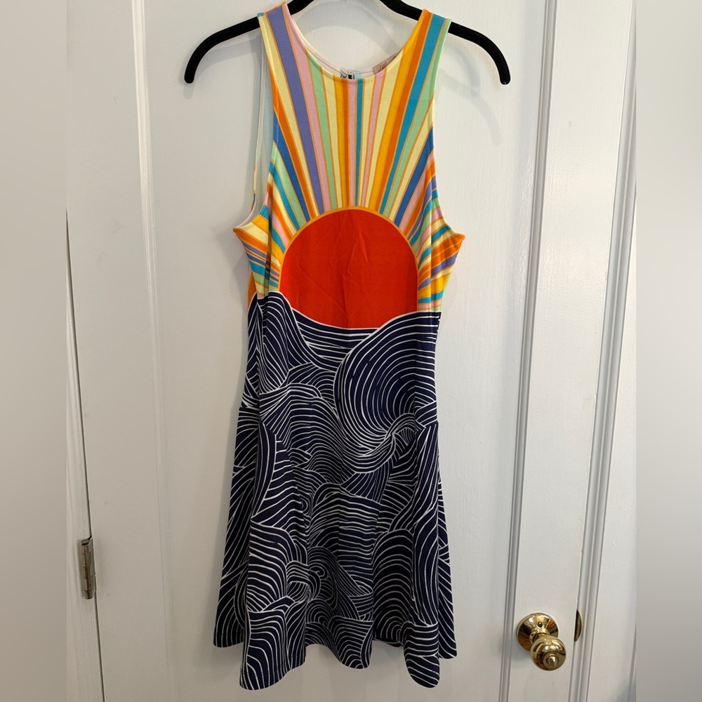 Mara Hoffman Multicolor Striped and Wave Mini Dress